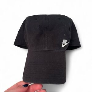 Nike Black Cap with White Logo